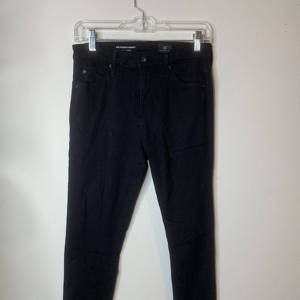 AG high-rise black skinny jeans